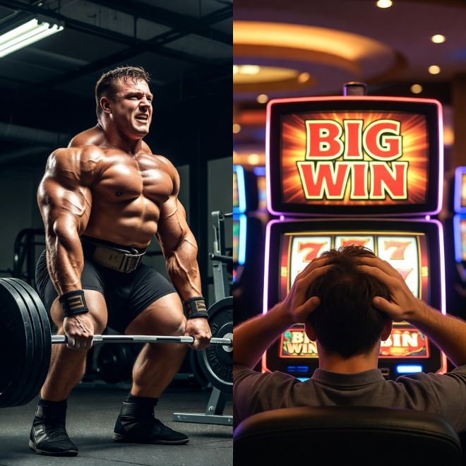 weightlifting vs playing slot games
